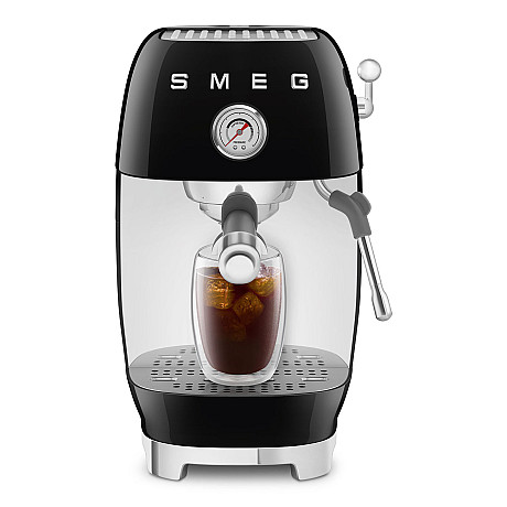 Smeg - ECF03BLEU - Manuell espresso med Cold Brew, Svart
