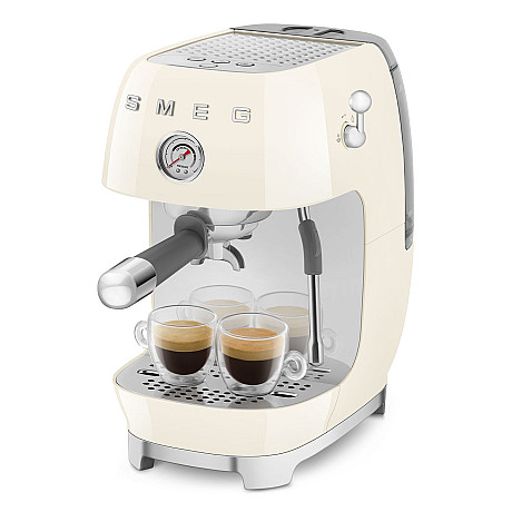 Smeg - ECF03CREU - Manuell espresso med Cold Brew, Creme