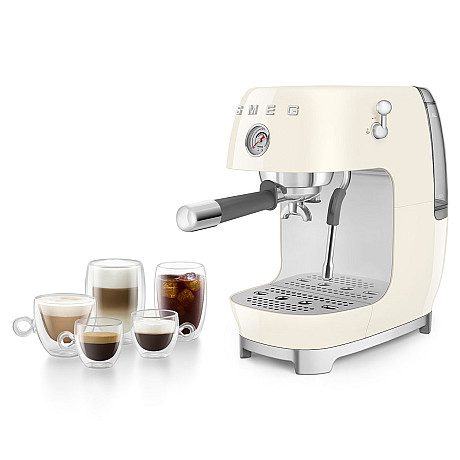 Smeg - ECF03CREU - Manuell espresso med Cold Brew, Creme