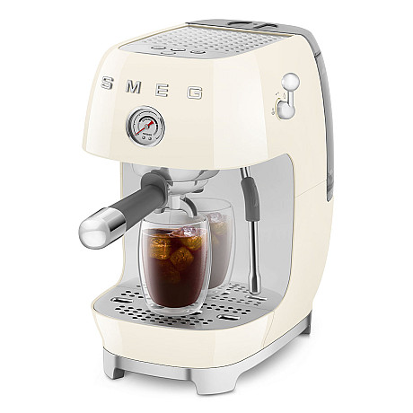 Smeg - ECF03CREU - Manuell espresso med Cold Brew, Creme