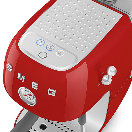 Smeg - ECF03RDEU - Manuell espresso med Cold Brew, Röd