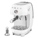Smeg - ECF03WHEU - Manuell espresso med Cold Brew, Vit