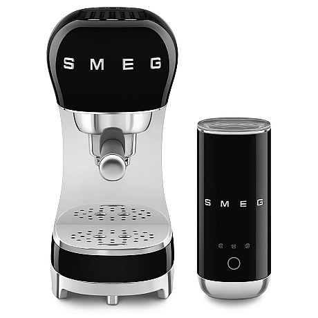 Smeg - ECF12BLEU - Espressomaskin & mjölkskummare, Svart