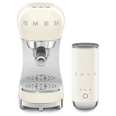 Smeg - ECF12CREU - Espressomaskin & mjölkskummare, Creme
