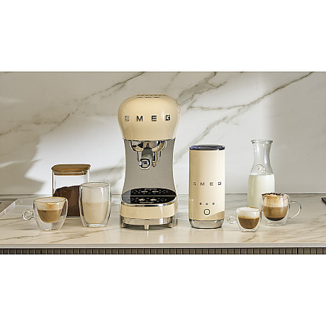 Smeg - ECF12CREU - Espressomaskin & mjölkskummare, Creme