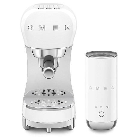 Smeg - ECF12WHEU - Espressomaskin & mjölkskummare, Vit