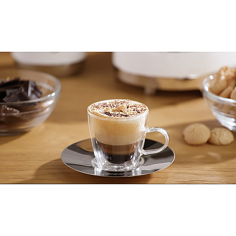 Smeg - ECF12WHEU - Espressomaskin & mjölkskummare, Vit
