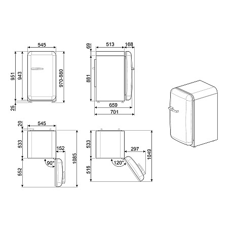 Smeg - FAB10HRPK6 - Rosa