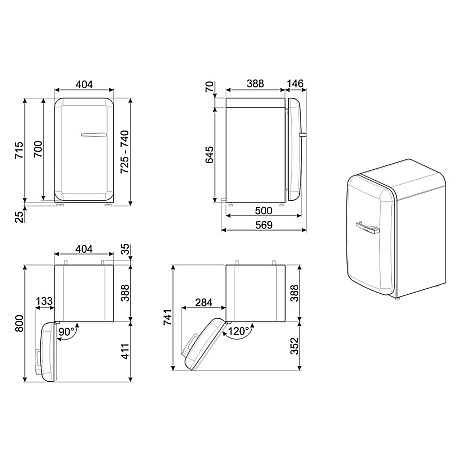 Smeg - FAB5LCR6 - Crème, 50's Style