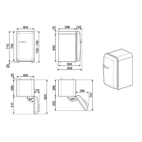 Smeg - FAB5RRD6 - Röd