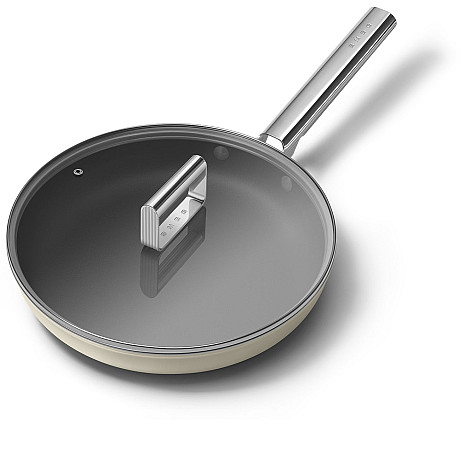 Smeg - Keramisk Stekpanna 28 cm Non-Stick, Creme