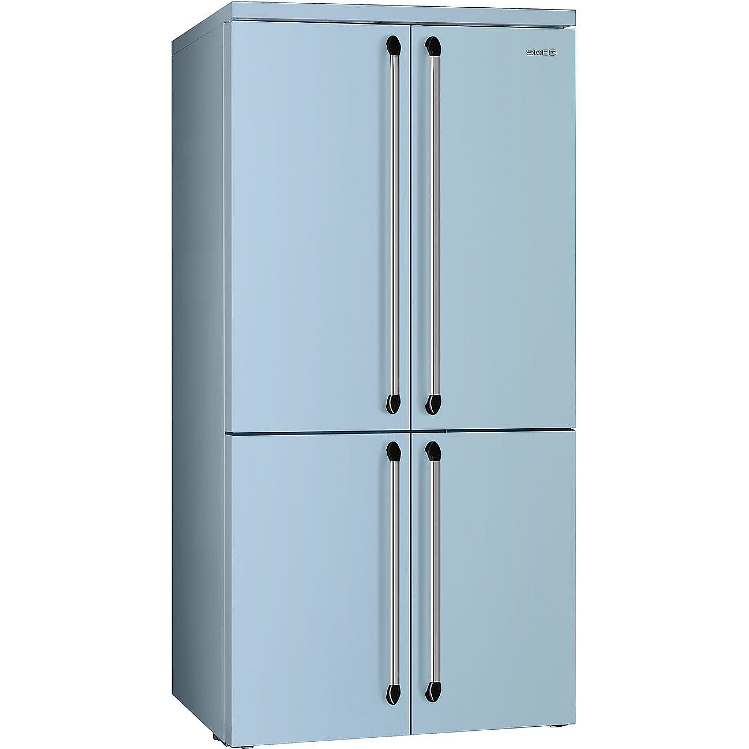 Smeg french door side by side fq960pb6 kylskåp 572l pastellblå