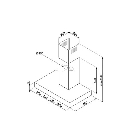 Smeg - KBT600BL - Svart, Bredd 60 cm