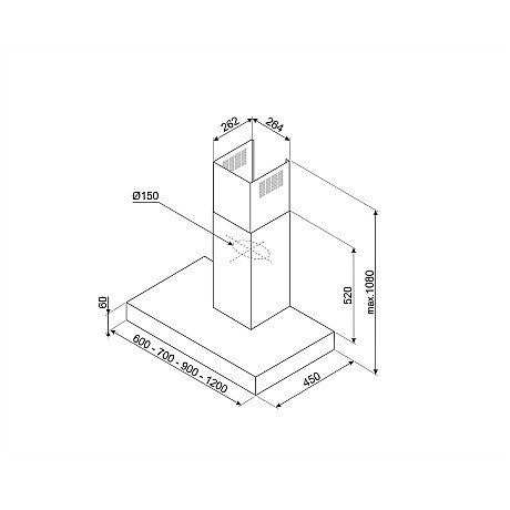 Smeg - KBT600MB - Mattsvart, Bredd 60 cm