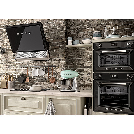 Smeg - KFAB84BL 50's Style - Svart högblank, Bredd 75 cm