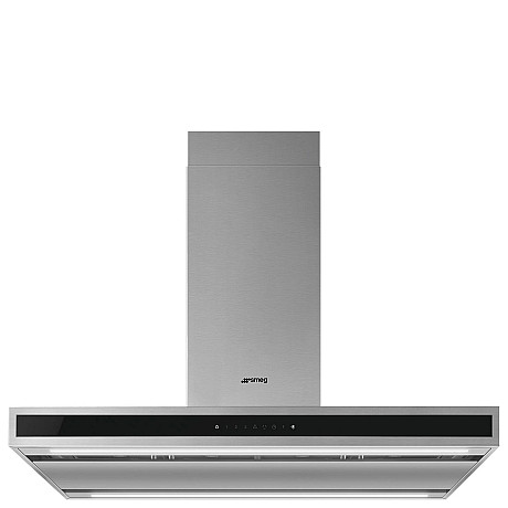Smeg - KLTI9L4X - Rostfritt stål och svart glas, Bredd 90 cm