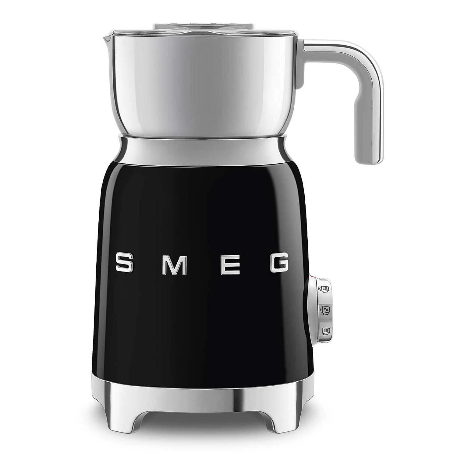 Smeg mj&ouml;lkskummare mff11bleu - svart h&ouml;gblank