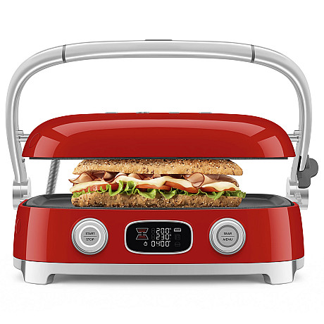 Smeg - MGF01RDEU - Bordsgrill. Röd
