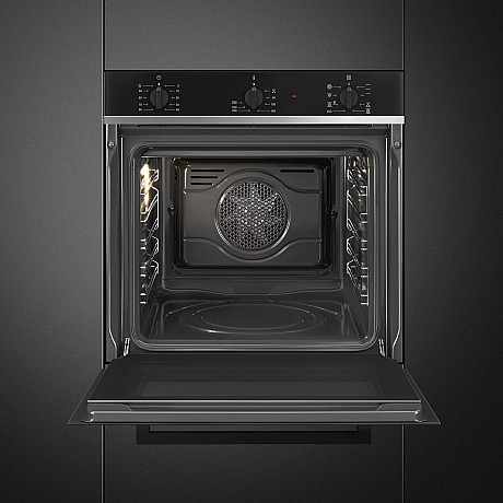 Smeg - SF64M3TB - Svart, Termoventilerad & Kapacitet 70 liter