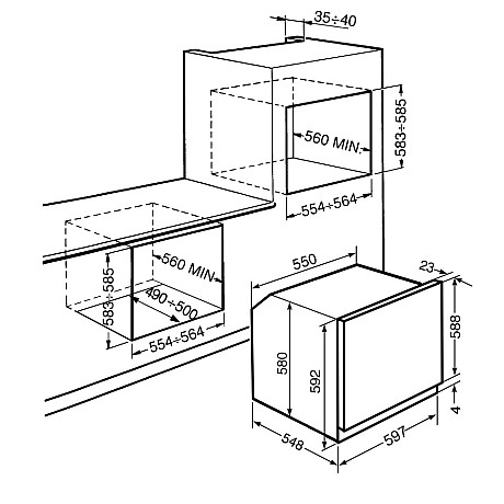 Smeg - SF68C1PO-MP822PO -Creme med vred kontroll