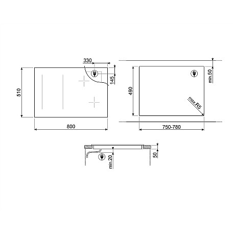 Smeg - SI1M24844D - Svart