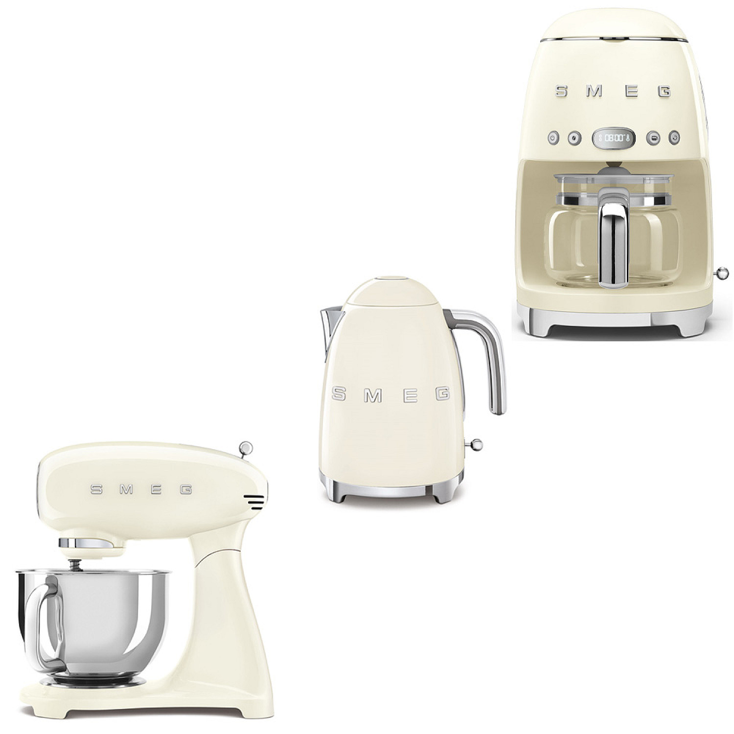 Smeg paket smf03creu-klf03creu-dcf02creu - creme