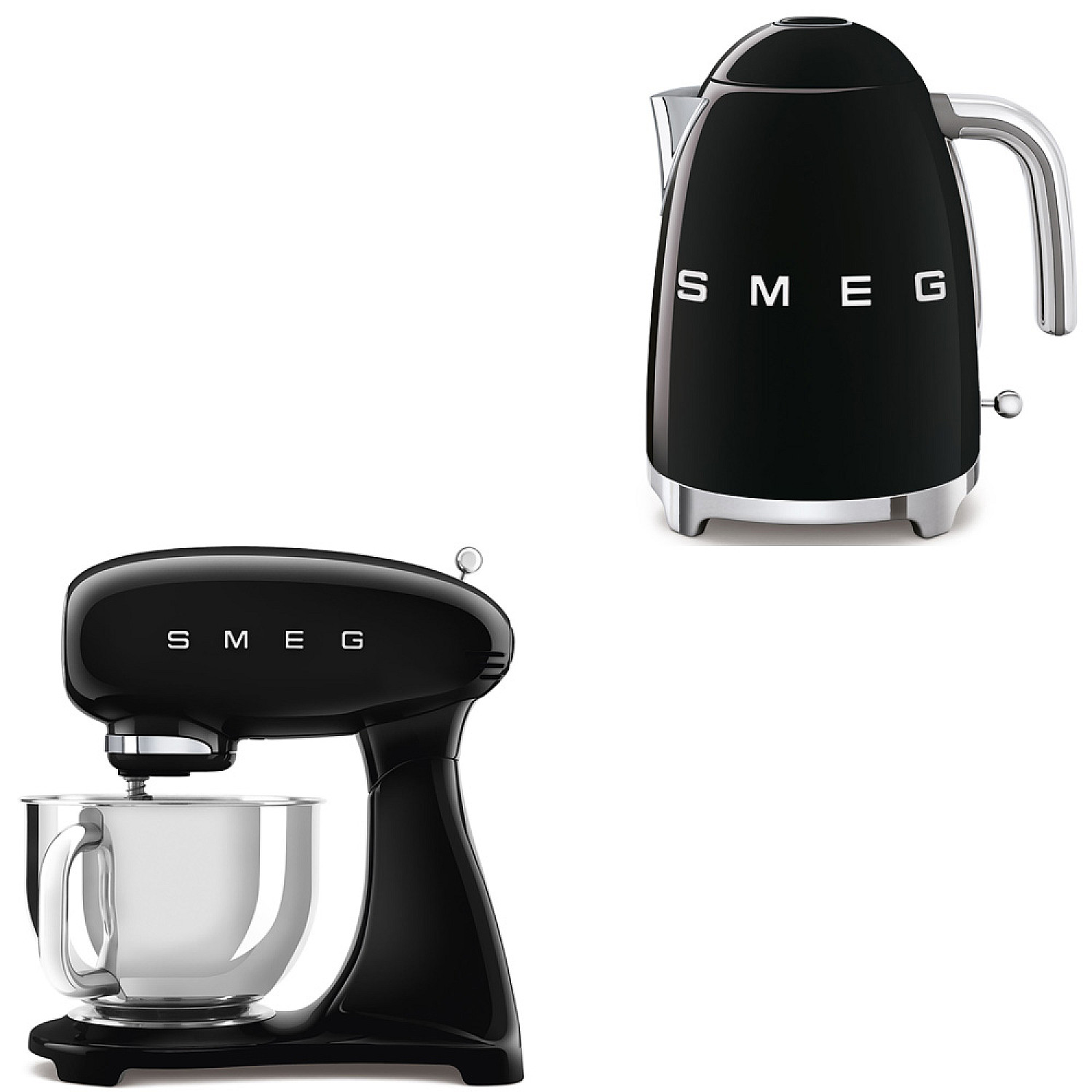 Smeg paket smf05bleu-klf03bleu - svart h&ouml;gblank