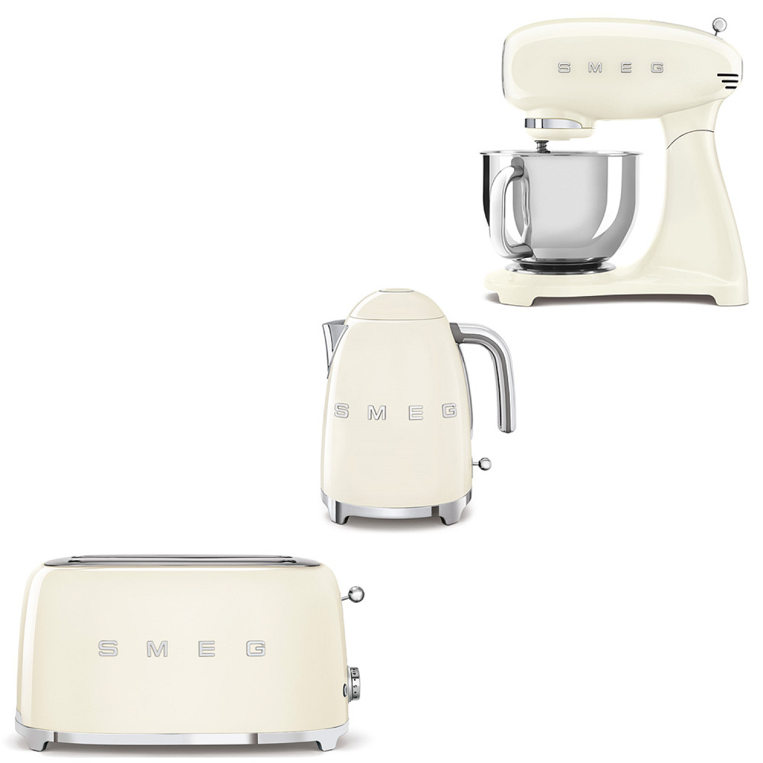 Smeg paket smf05creu-klf03creu-tsf02creu - creme