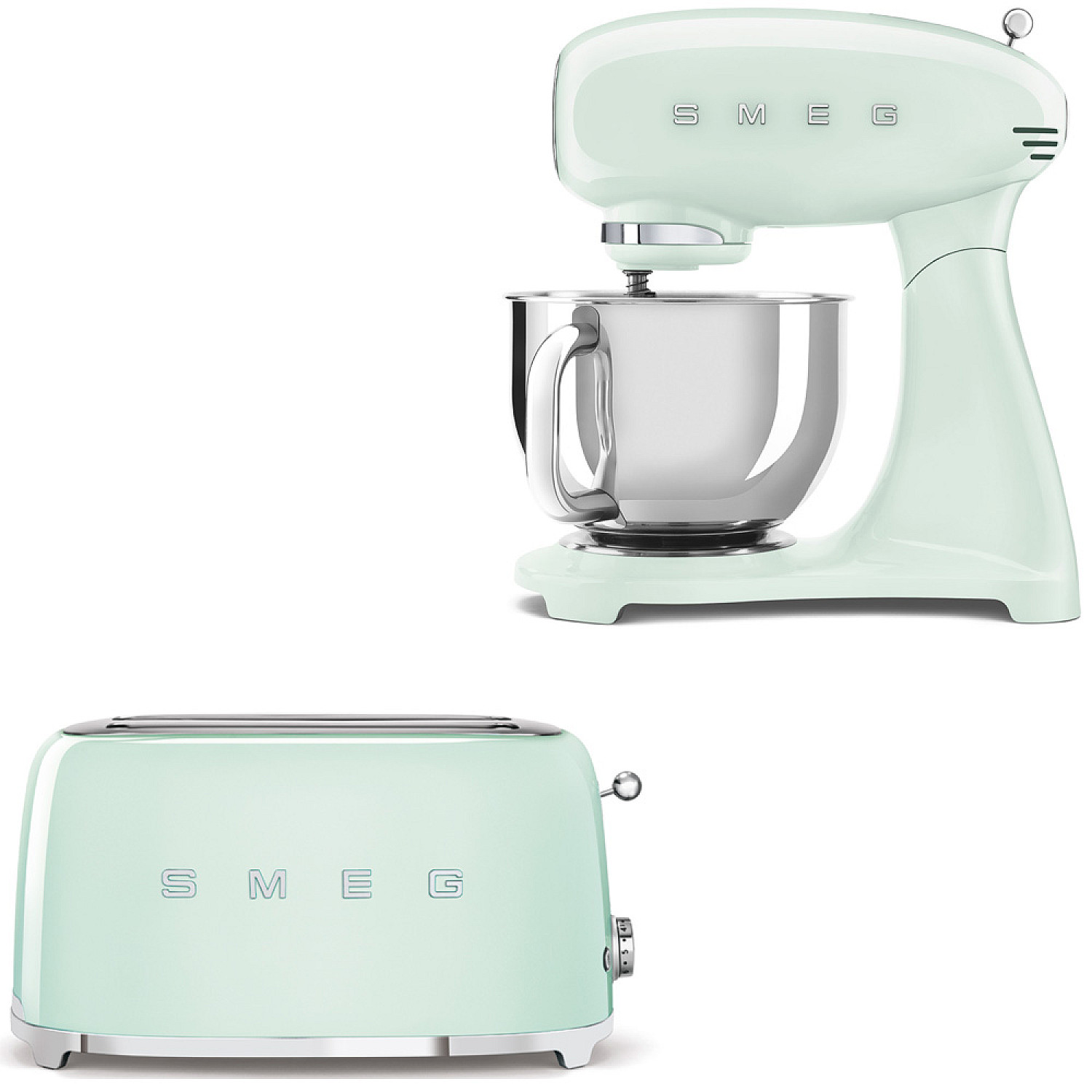 Smeg paket smf05pgeu-tsf02pgeu - pastellgr&ouml;n