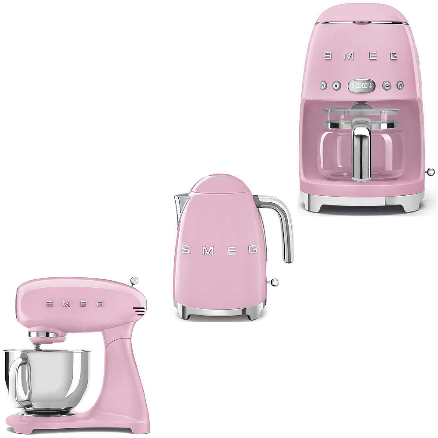 Smeg paket smf05pkeu-klf03pkeu-dcf02pkeu - rosa