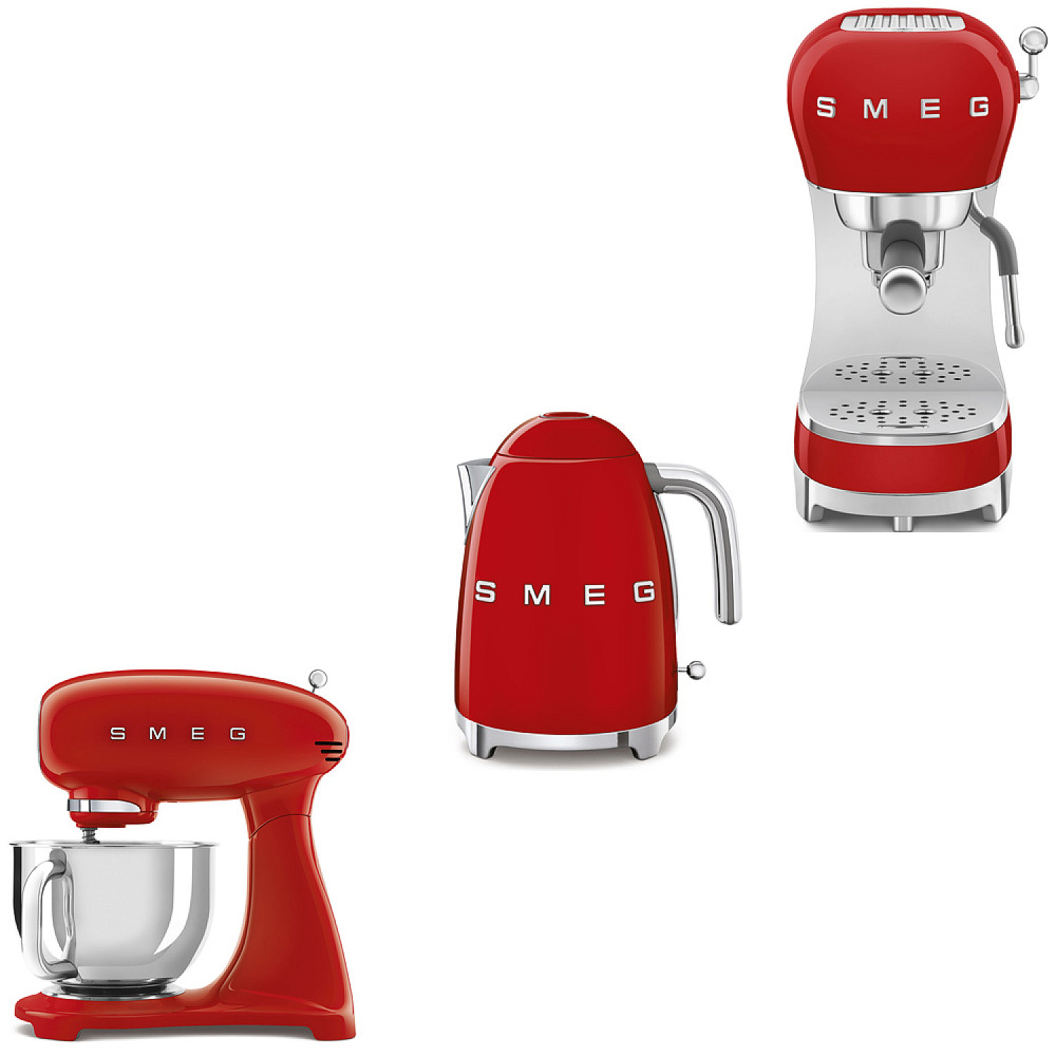 Smeg paket smf05rdeu-klf03rdeu-ecf02rdeu - r&ouml;d