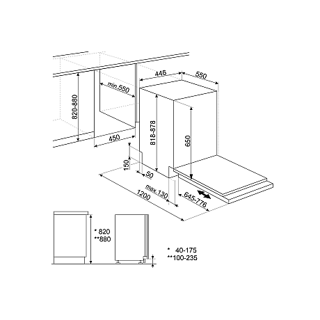 Smeg - ST4522DIN - Integrerad