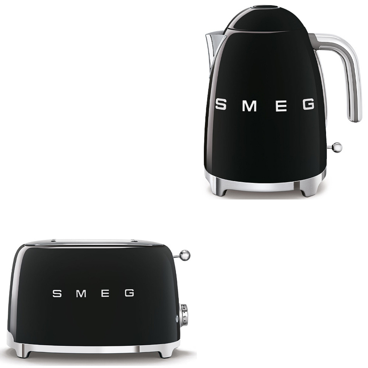 Smeg paket frukostset - svart med 50's style