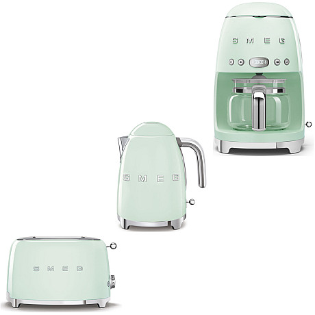 Smeg - Frukostpaket 3 delar - Pastellgrön med 50's Style