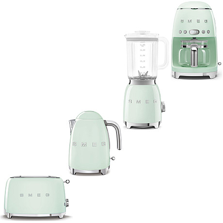 Smeg - Frukostpaket 4 delar - pastellgrön med 50's Style