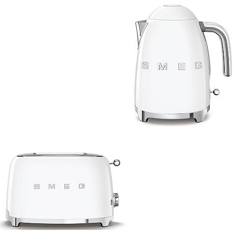 Smeg - Frukostset - Vit med 50's Style