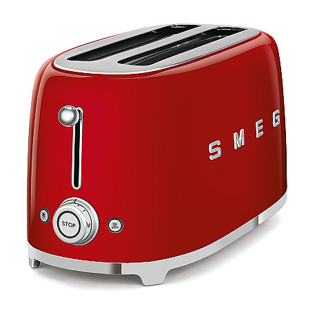 Smeg - Morning Deluxe - Röd med 50's Style