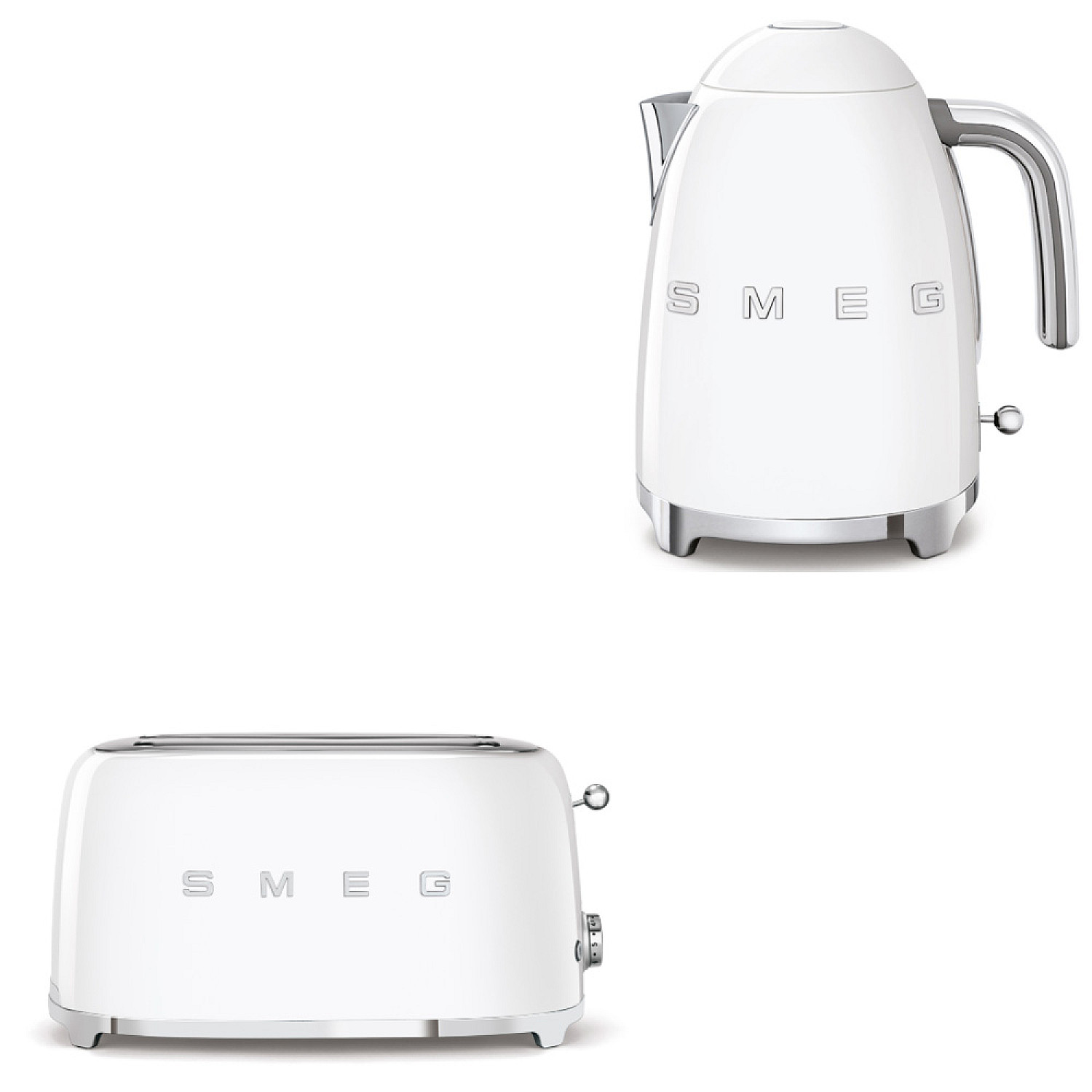 Smeg paket morning collection - vit med 50's style