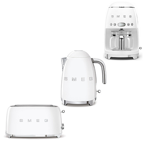 Smeg - Breakfast Trio - Vit med 50's Style