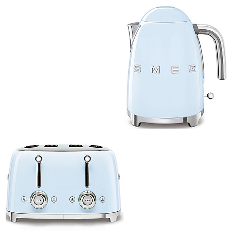 Smeg - Frukostduon - Pastellblå med 50's Style