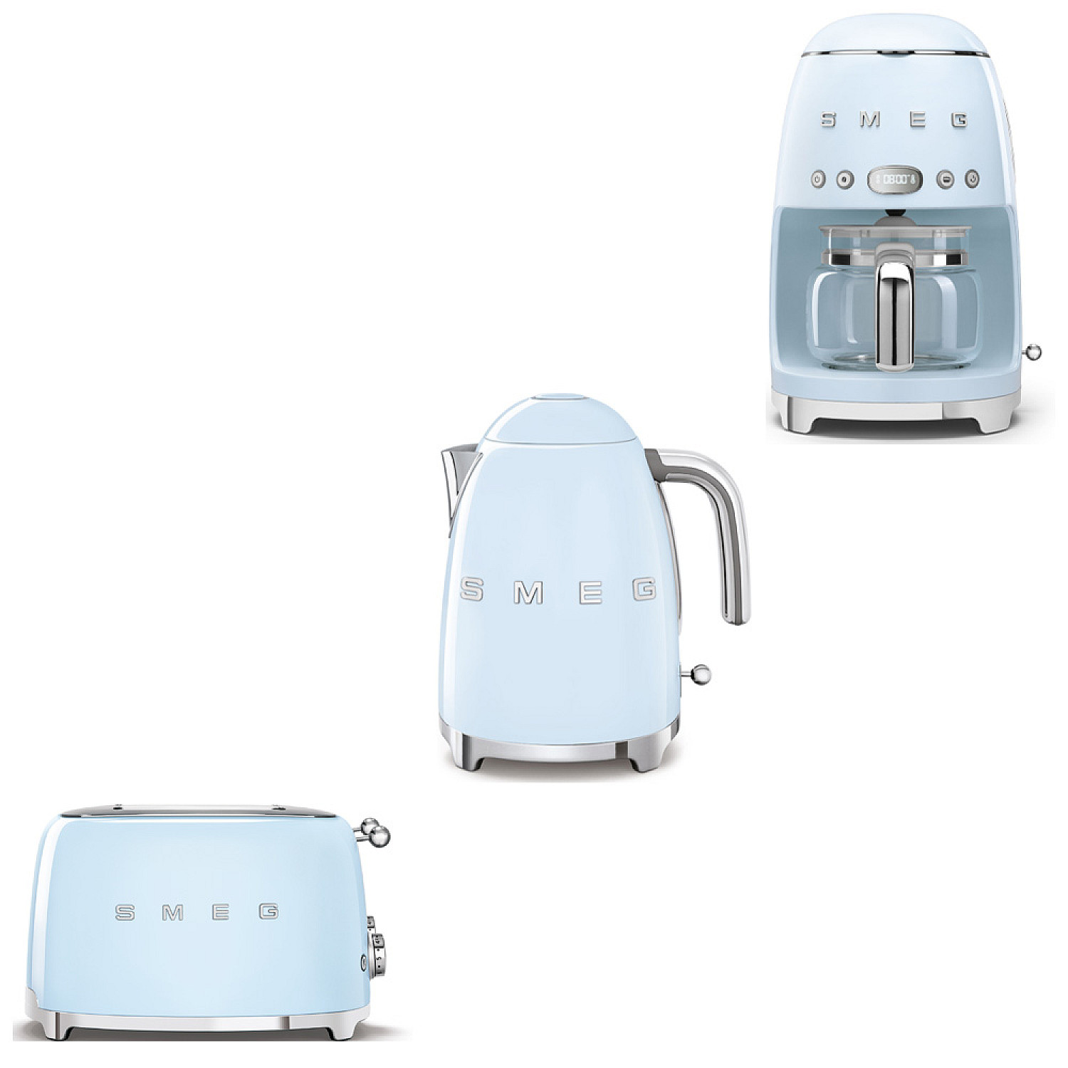 Smeg paket daily boost - pastellbl&aring; med 50's style