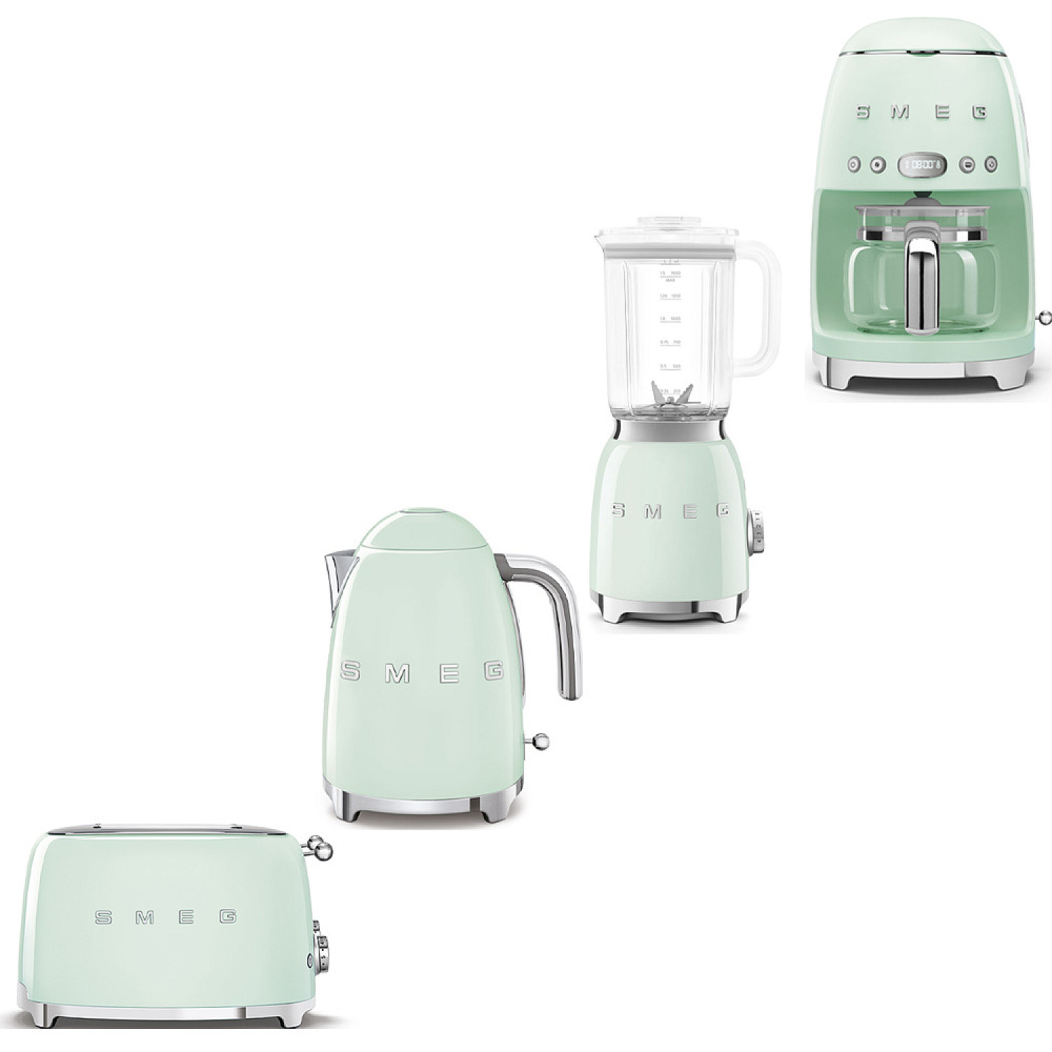 Smeg paket morgonmixen -pastellgr&ouml;n med 50's style