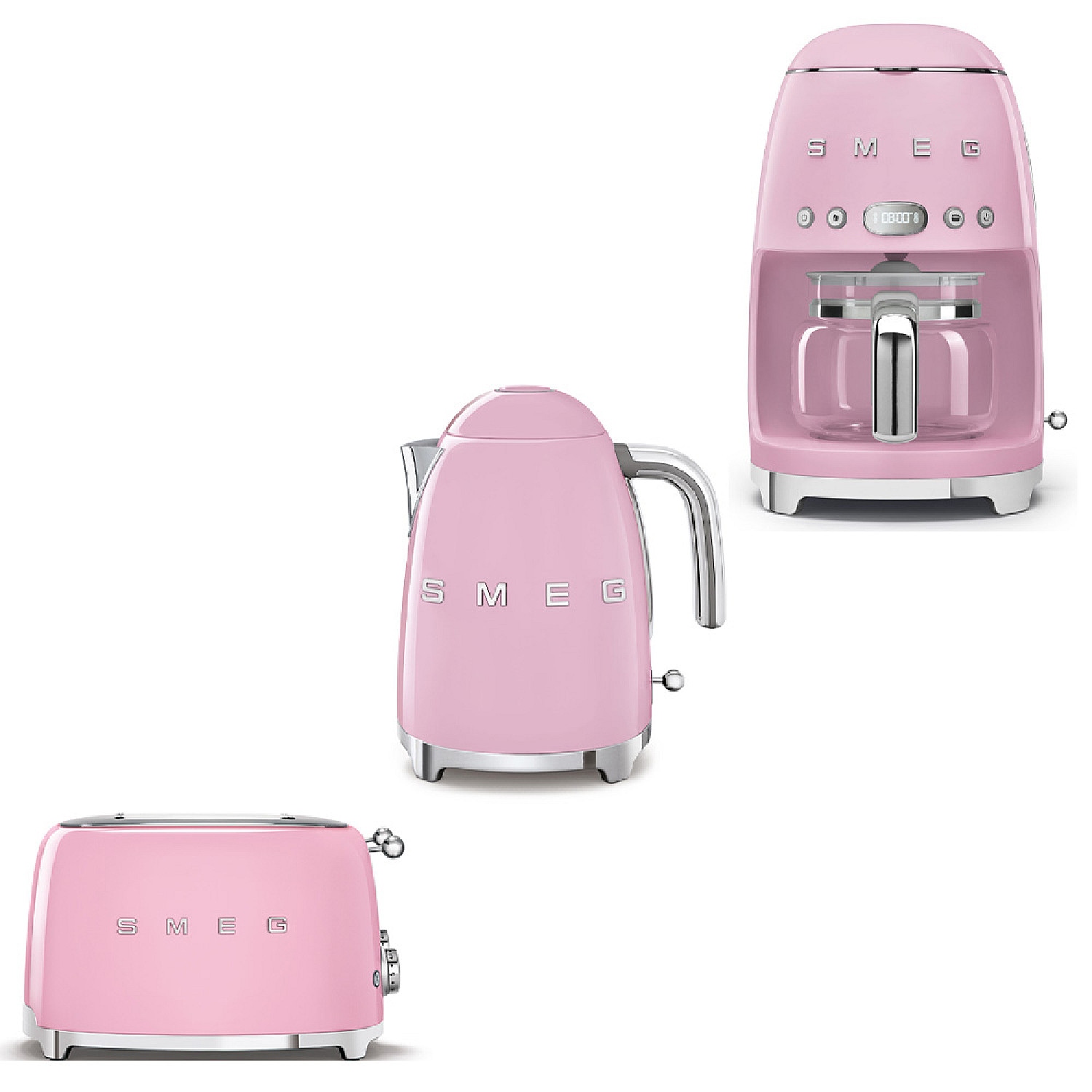 Smeg paket daily boost - rosa med 50's style
