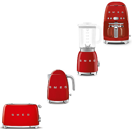 Smeg - Morgonmixen -Röd med 50's Style