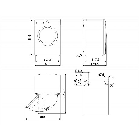SMEG - WNP84SEAIN - DNP82SEIN - Invertermotor - 1400varv/min