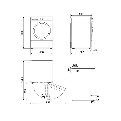 SMEG - WNP84SEAIN - DNP82SEIN - Invertermotor - 1400varv/min
