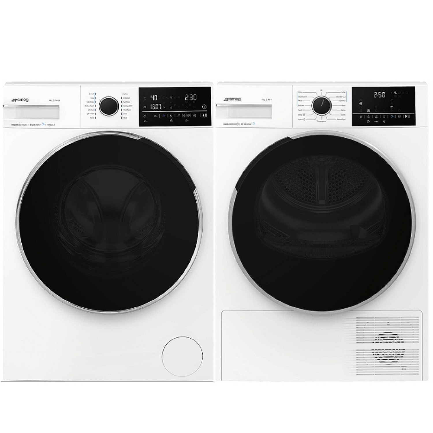 Smeg paket tv&auml;ttmaskin och torktumlare wnp96slaain1-dnp09sebin