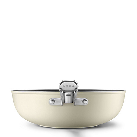 Smeg - Keramisk Wokpanna 30 cm Non-Stick, Creme