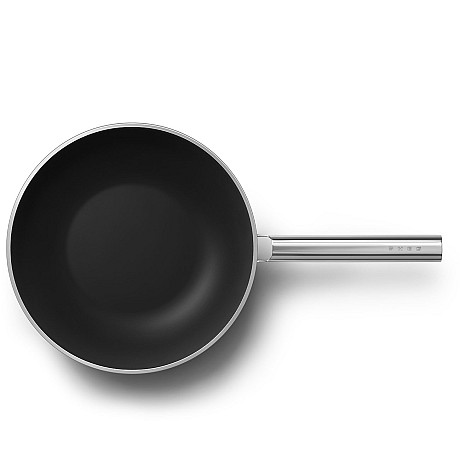 Smeg - Keramisk Wokpanna 30 cm Non-Stick, Creme