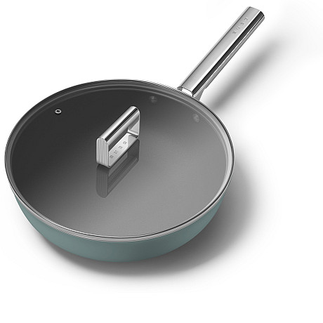 Smeg - Keramisk Wokpanna 30 cm Non-Stick, Emerald Green